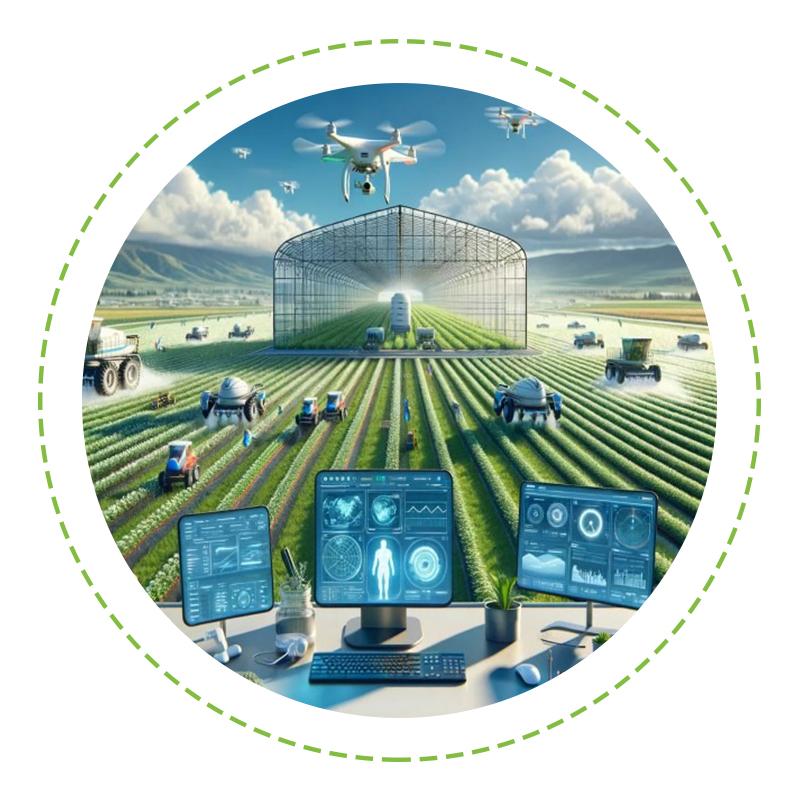 Aurlant smart farming ecosystem featuring automated greenhouses, container farms, and intelligent climate control for commercial crop production