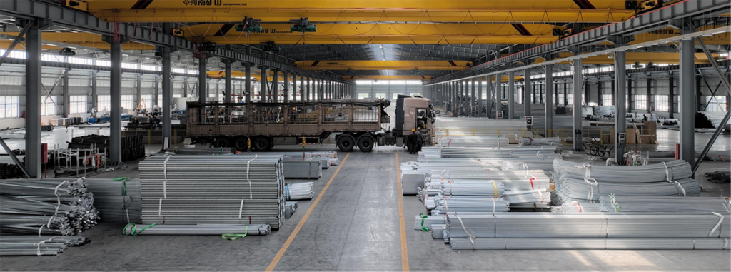 Industrial greenhouse steel frame production lines in smart agriculture factory