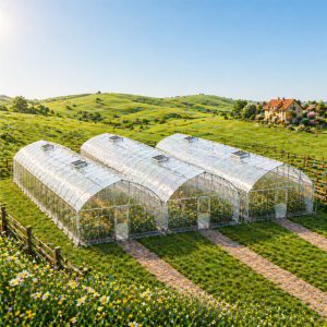 Multi-span film greenhouse design