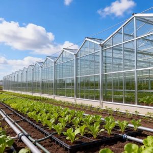 commercial glass venlo greenhouse