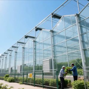 Corrosion-Resistant Glass Venlo Greenhouse