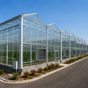 Multi span greenhouse for tomato growing