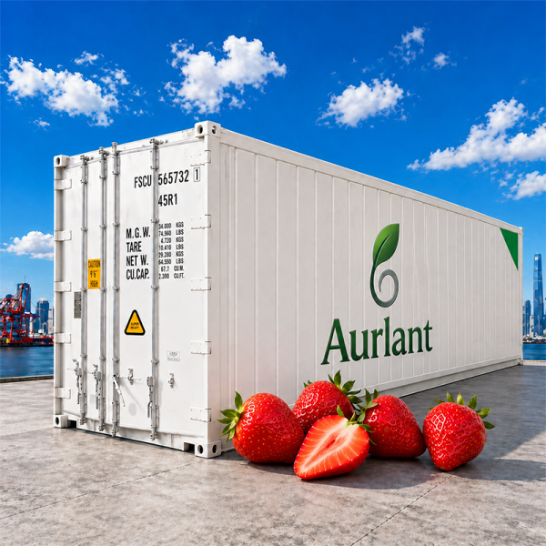 Strawberry container farm with smart hydroponic growing system
