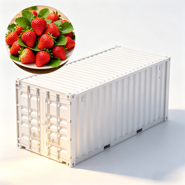 Hydroponic strawberry container farm with climate control system