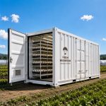Smart mushroom container farm with climate control system