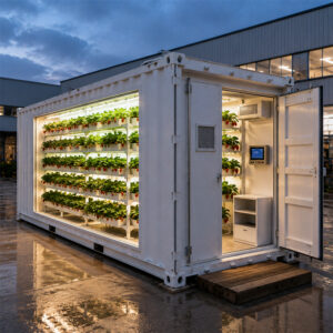 40ft strawberry container farm for indoor vertical farming production