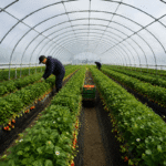 Customized multi span plastic film greenhouse with ventilation system for farming